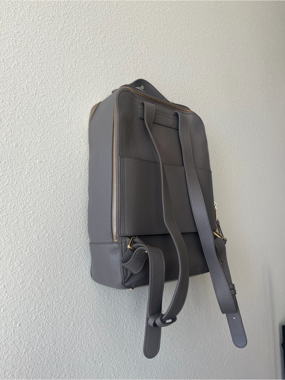 Quince Marlow Leather Laptop Backpack with Gold Hardware - Picture 9 of 12